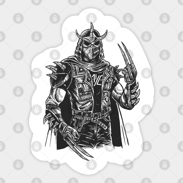 Shredder Punk Sticker by Planet of Tees